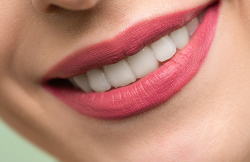 Close up of smiling mouth